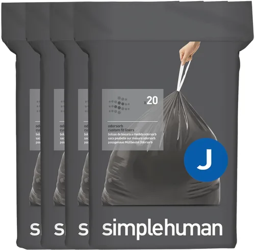 Vista 39 de simplehuman Forro para bote de basura de ajuste personalizado, 45 litros/12 galones, 20 unidades (paquete de 2)