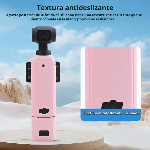 Vista 5 de Funda de silicona Pocket 3 para DJI Osmo Pocket 3, Estuche Protector Protector de Lente Manga Resistente a Arañazos Compatible con DJI OSMO Pocket 3