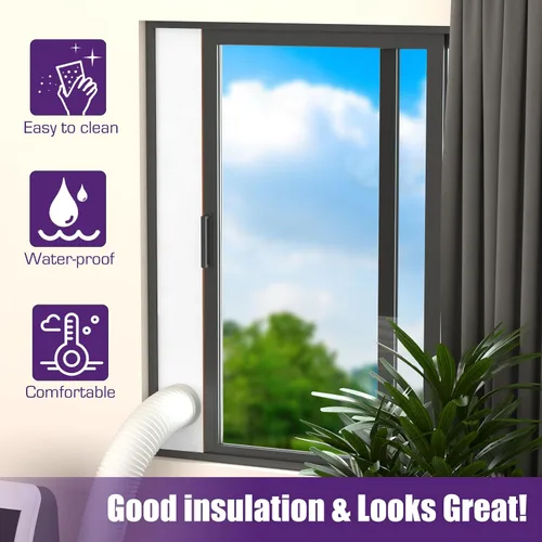 Vista 7 de Mxclimate Placa de sellado de ventana Panel de espuma para aire acondicionado portátil, buen sellado de paneles laterales de CA Kit de ventana
