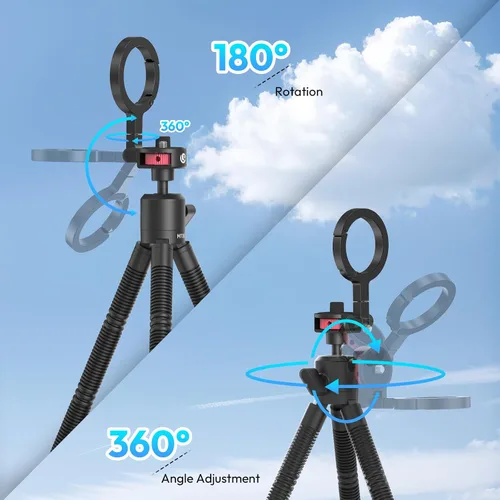 Vista 5 de ULANZI MT30 - Trípode magnético flexible para iPhone serie 17-12 con rosca de 1/4 pulgadas, mini soporte de teléfono flexible para MagSafe
