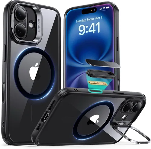 Vista 75 de ESR Funda para iPhone 13 Pro, compatible con MagSafe, protección de grado militar a prueba de golpes, soporte de anillo de cámara integrado, funda