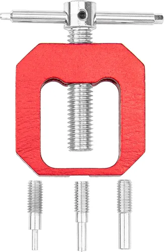 Vista 3 de ShareGoo - Extractor de engranajes de motor a control remoto, herramienta universal para extractor de dientes de piñón, compatible con HSP HPI Rojo