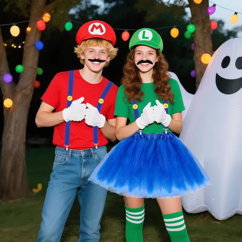 Vista 7 de Accesorios de disfraz de Halloween para mujeres adultas, disfraz de Halloween 2025 con sombreros, guantes, tirantes, botones, bigotes, divertidos