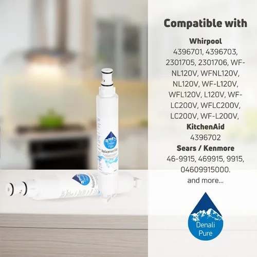 Vista 9 de Paquete de 3 filtros de agua de repuesto para refrigerador Whirlpool GR2FHTXTQ00 - Compatible con cartucho de filtro de agua para refrigerador