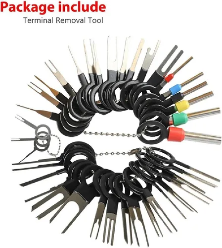 Vista 6 de Herramienta de extracción de terminales de alambre de acero 39PCS Conector de crimpado de cableado eléctrico de automóvil Kit extractor de pines