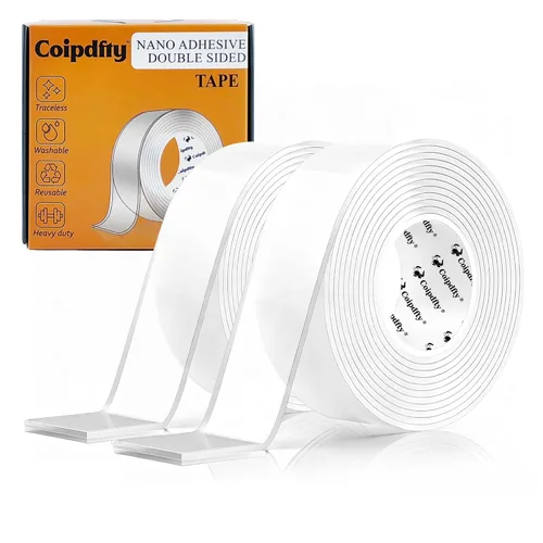 Vista 9 de Cinta de doble cara resistente para decoración de pared, no daña la pintura, cinta de montaje extraíble transparente, cinta adhesiva nano de dos 1