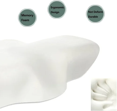 Vista 3 de Almohadas ortopédicas para el cuello para aliviar el dolor, dormir de lado, almohada cervical cervical de espuma viscoelástica, almohadas cervicales