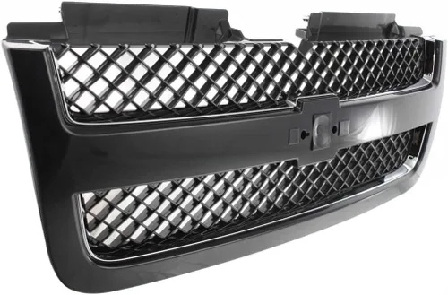 Vista 3 de Para Chevy Trailblazer 2006-2009 parrilla Gris mate con marco negro con moldura cromada GM1200549 19121044