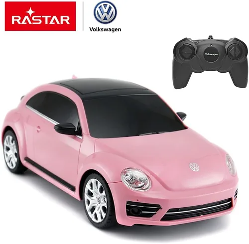 Vista 9 de RASTAR Beetle - Coche de control remoto, escala 1:24 Beetle RC coche de juguete para niños, escarabajo rosa