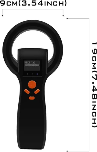 Vista 7 de Almacenamiento de datos universal FDX-A/FDX-B/HDX 16000 del escáner del microchip de Smoostart Function Menu - More Adjustable Functions, 8cm Max