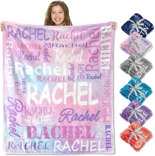 Vista 15 de Corissy envía al día siguiente, mantas personalizadas y cobijas personalizadas con nombre, manta de franela personalizada para niños, regalos