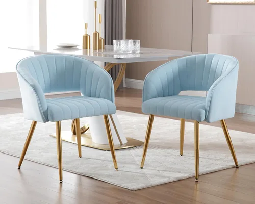 Vista 4 de KCC Silla de Escritorio Moderna de Terciopelo Sillón de Acento Tapizado Sillas Copetudas Sillas de Comedor, Sillas de Tocador Copetudas Silla
