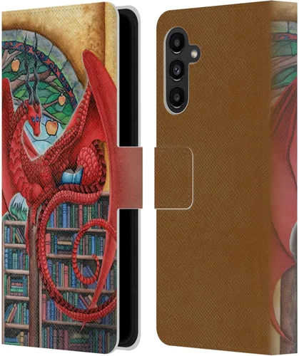 Vista 356 de Head Case Designs Officially Licensed Carla Morrow Galactic Entrancement Dragons Leather Wallet Case Compatible with Samsung Galaxy A07 4G