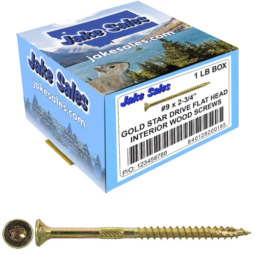 Vista 21 de 8 x 1 revestimiento exterior recubierto de bronce, tornillo de madera multiusos compatible con ACQ, cabeza plana Torx/Star Drive de 1 libra, 288