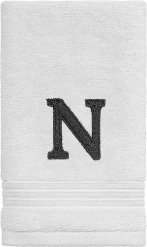 Vista 5 de Avanti Linens - Toalla de dedos, algodón suave y absorbente, decoración de baño bordada (colección de monogramas, inicial G)
