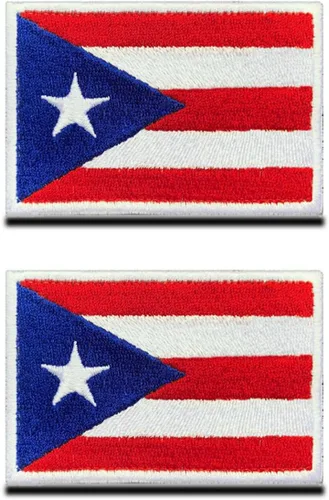 Vista 7 de 2 parches bordados con la bandera de República Dominicana, uniforme militar nacional dominicano, emblema para coser con plancha, 3.5 x 2.5 pulgadas