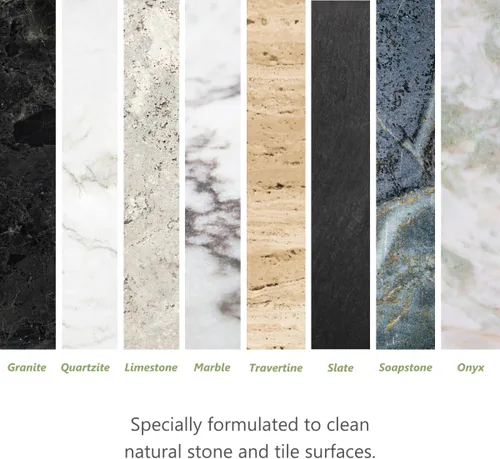 Vista 3 de Más Stone & Tile Streak Free Cleaner Potente, fórmula a base de agua para piedra natural, limpiador diario, sin enjuague [cuarto de galón / 32 oz.]