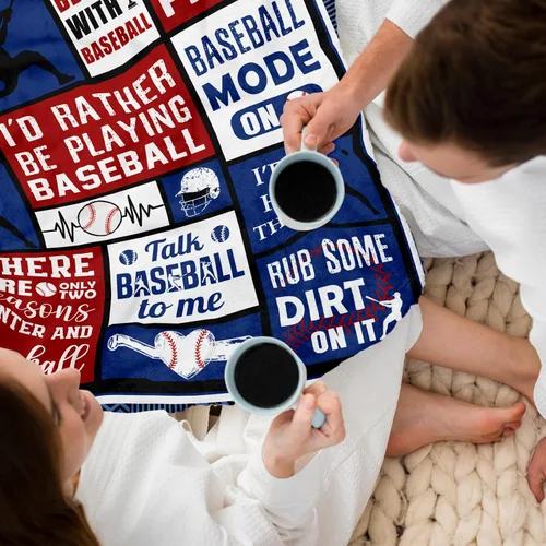 Vista 4 de Regalos de béisbol para niños y hombres, manta de béisbol para niños, regalos para equipos de jugadores de béisbol, accesorios para amantes