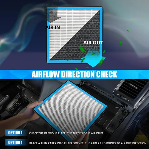 Vista 2 de CF10374 - Filtro de aire de cabina compatible con Toyota Tacoma 2005-2023 DODGE DART 2013-2016 PONTIAC VIBE 2003-2008 Filtro de CA de carbón
