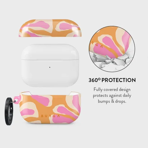 Vista 2 de Burga Funda para Airpods Pro 2 2022, compatible con Apple AirPods, funda protectora de plástico rígido, accesorios elegantes para teléfonos