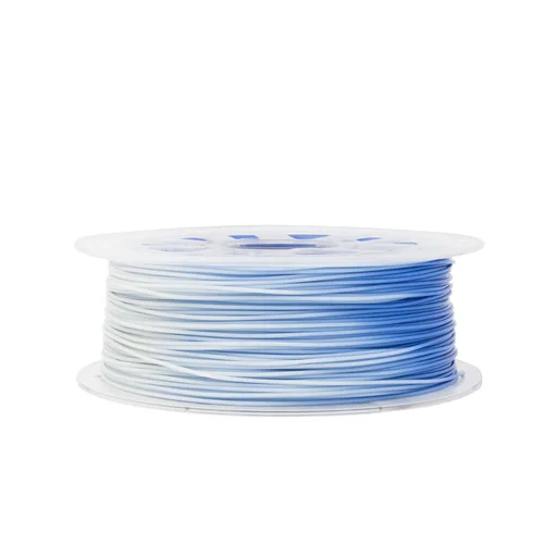 Vista 6 de Gizmo Dorks Filamento ABS de 0.069 in, 2.2 lbs para impresoras 3D, cambio de color azul a blanco