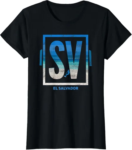 Vista 4 de Camiseta El Salvador Bandera Salvadoreña