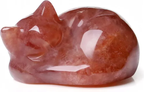 Vista 15 de QINJIEJIE Estatua de Gato de Obsidiana Negra Decoración de Cristales y Piedras Curativas Figura de Gatos Durmiendo Piedra Estatua Regalo Gemas