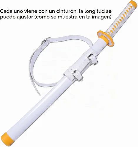 Vista 4 de ziqing Espada para cosplay de Demon Slayer hecha a mano, Katana de 31 pulgadas con múltiples estilos para elegir Agatsuma Zenitsu-31 pulgadas