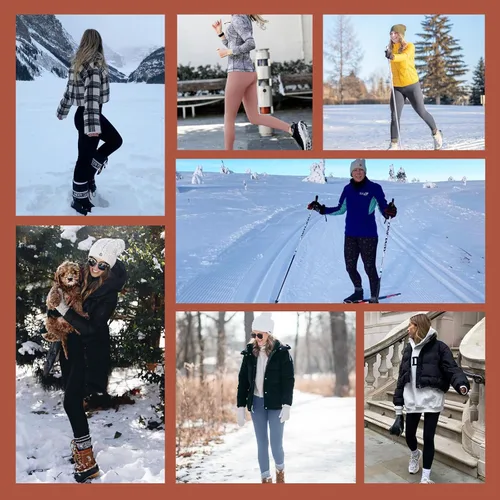 Vista 4 de GAYHAY - Leggings con forro de vellón para mujer, pantalones de yoga cálidos de invierno para entrenamiento, con cintura alta y control de abdomen