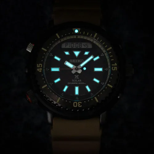 Vista 6 de Seiko Prospex Arnie Urban Safari Solar Sports Divers 200M Reloj SNJ029P1 Negro - Buceador
