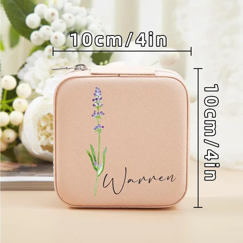 Vista 7 de Pequeño estuche de viaje para joyas, organizador de joyas de viaje, mini estuche de viaje para joyas, estuche de viaje para mujeres, organizador
