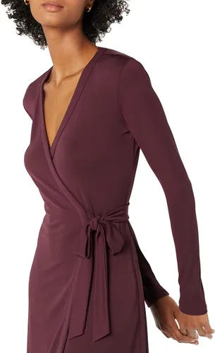 Vista 5 de Tienda Essentials Vestido cruzado de manga larga para mujer
