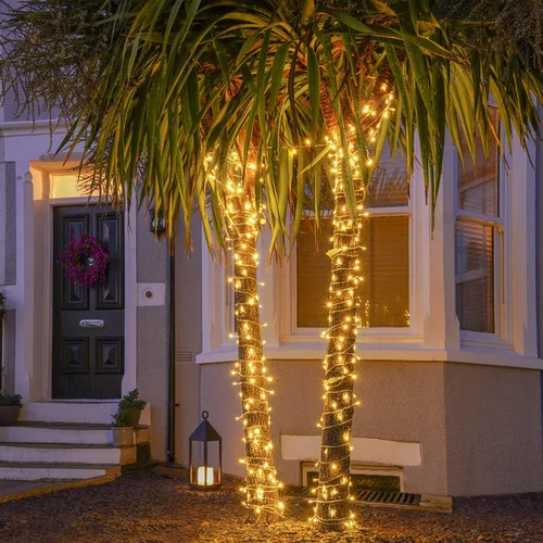 Vista 9 de JMEXSUSS - Tira de 100 luces led para interiores, 8 modos, enchufables, parpadeantes, 33 pies, luces navideñas para exteriores, a prueba de agua