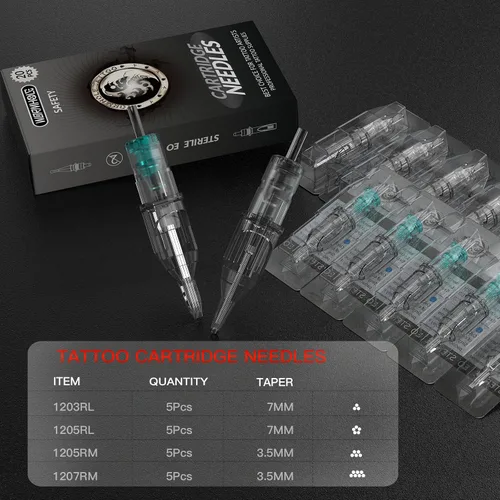 Vista 5 de Wormhole Kit de máquina de tatuaje inalámbrica, 2 piezas, fuente de alimentación inalámbrica de tatuaje, 20 agujas de cartucho, kit de máquina