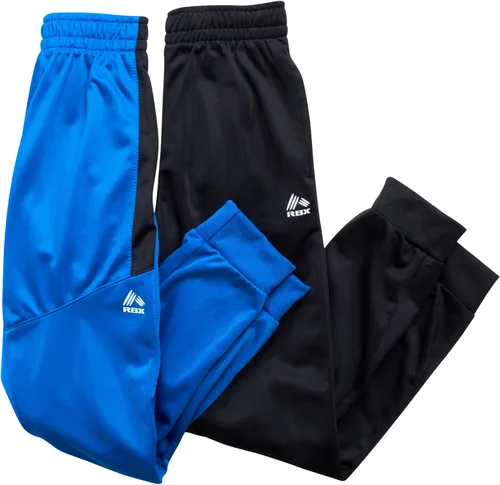 Vista 4 de RBX Conjunto de pantalones deportivos para niños, camiseta de rendimiento de 4 piezas y pantalones deportivos de tricot, ropa deportiva para niños