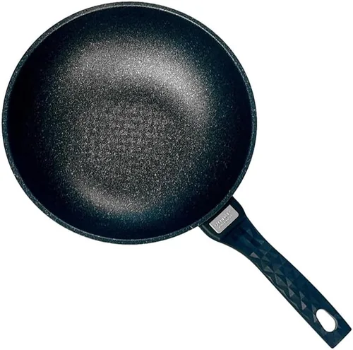 Vista 4 de Prolinemax 8 "mármol wok antiadherente cocina sartén olla 5 capas mármol wok utensilios de cocina