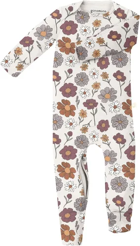 Vista 17 de GUNAMUNA Pijama unisex convertible ultrasuave para bebé, mameluco con cremallera para pañales, recién nacido a 24 meses