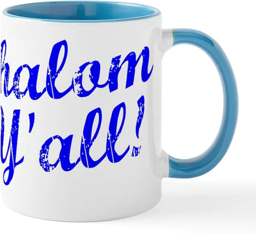 Vista 16 de CafePress Shalom, Y'all! Taza de café de cerámica de 11 oz (11.0 fl oz)