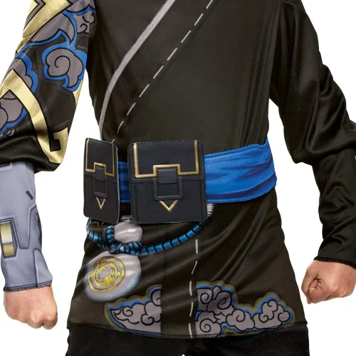 Vista 4 de Overwatch Hanzo Costume, Deluxe Video Game Inspired Character Outfit for Kids