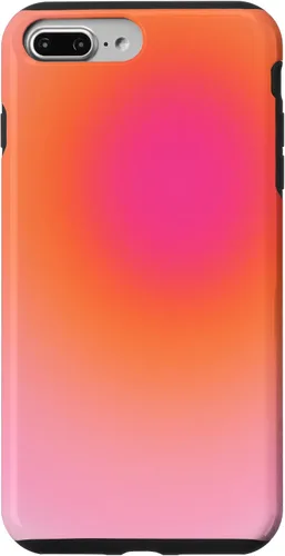 Vista 12 de Funda estética para iPhone 12/12 Pro rosa y naranja con gradiente bonito