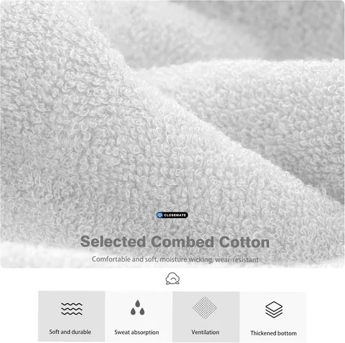 Vista 4 de Closemate Mens Sport Ankle Socks 6 Pairs Low Cut Cotton Cushioned Tab Non-Slip Breathable Athletic Running Socks