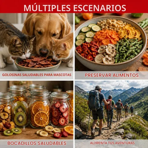 Vista 8 de Máquina deshidratadora de alimentos con 12 bandejas de acero Control de temperatura de 85 ° a 195 °F, potente 800 W, secadora de alimentos