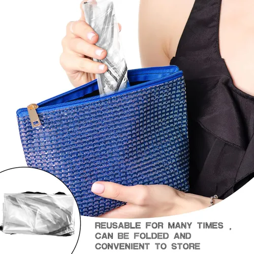 Vista 7 de Lusofie 6 gorros de lluvia con visera transparente impermeable para proteger el peinado, sombreros de lluvia de plástico para mujer