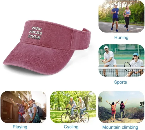 Vista 3 de Zero Fucks Given - Gorra deportiva de mezclilla ajustable para hombres y mujeres