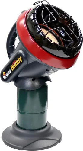 Vista 5 de Mr. Heater Paquete de Calentador de Propano Tank Top de 45,000 BTU 540° con Calentador de Propano Little Buddy de 3,800 BTU Seguro para Interiores