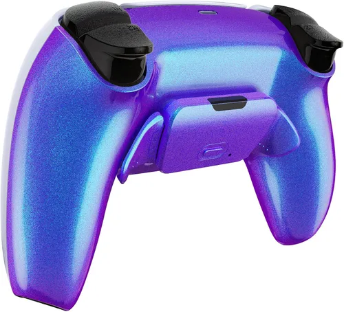 Vista 8 de eXtremeRate Chameleon Purple Blue - Kit de reasignación programable Rise 20 para controlador PS5 tablero de actualización y carcasa trasera