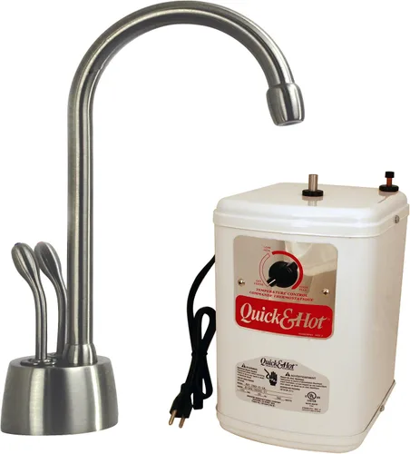 Vista 3 de Westbrass D272H-12 Develosah - Dispensador de agua caliente y fría de 2 manijas de 9 pulgadas con tanque de calentamiento instantáneo, 1 paquete