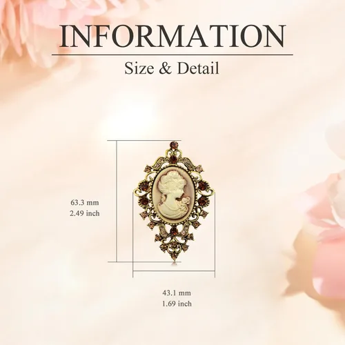 Vista 5 de Brooch Pin for Women Rhinestone Pearl Brooches Fashion Jewelry Gift for Girls