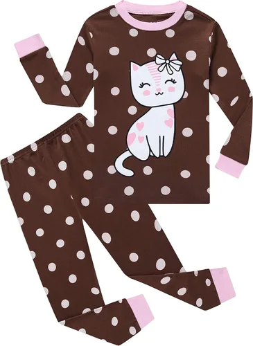 Vista 19 de Family Feeling - Conjunto de pijama de 2 piezas para niños y niñas pequeños, ropa para dormir 100 % algodón