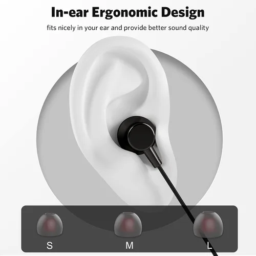 Vista 8 de Auriculares USB C, COOYA Tipo C Auriculares con Cable Magnéticos con Graves y Cancelación de Ruido In-Ear + Micrófono para iPhone 17 16 15 Pro Max